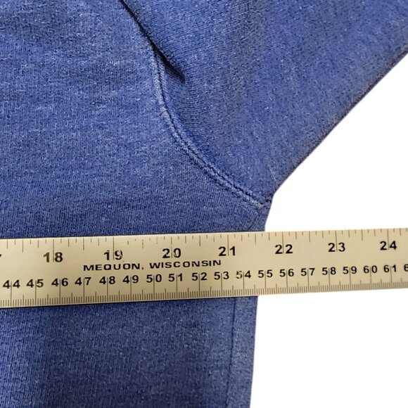 Blue Sincerely Printed Sweatshirt - Unisex, Cotton-Polyester Blend, Size Medium - Picture 9 of 12